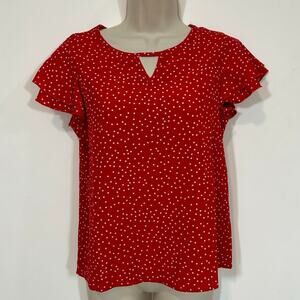 Darling Red Polka Dot Shirt in Small